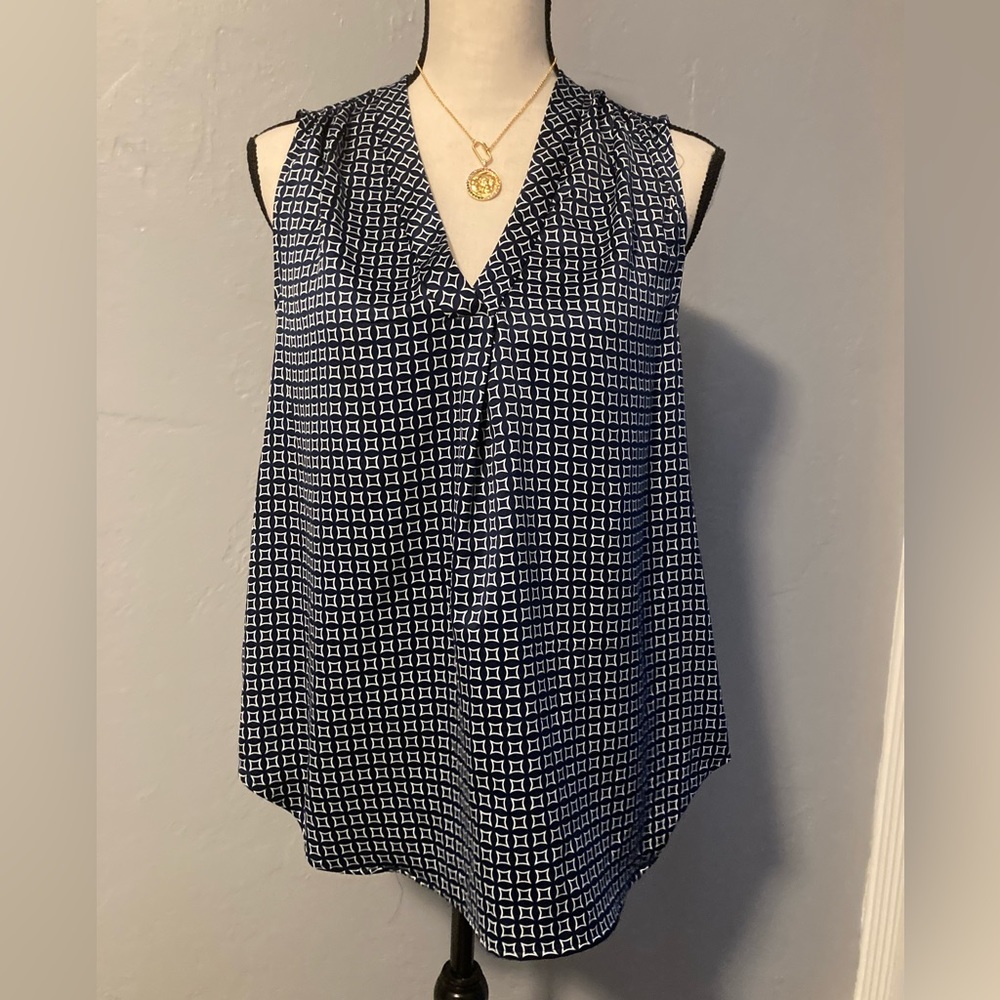 Alfani Navy Blue Gina Geo tank top